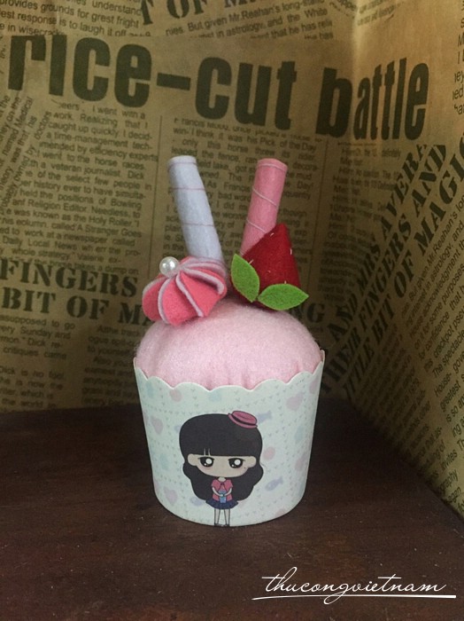 Bánh cupcake vải nỉ mẫu 7